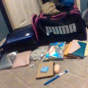 brand new makeup!, ipsy bags (8), and  school stuf